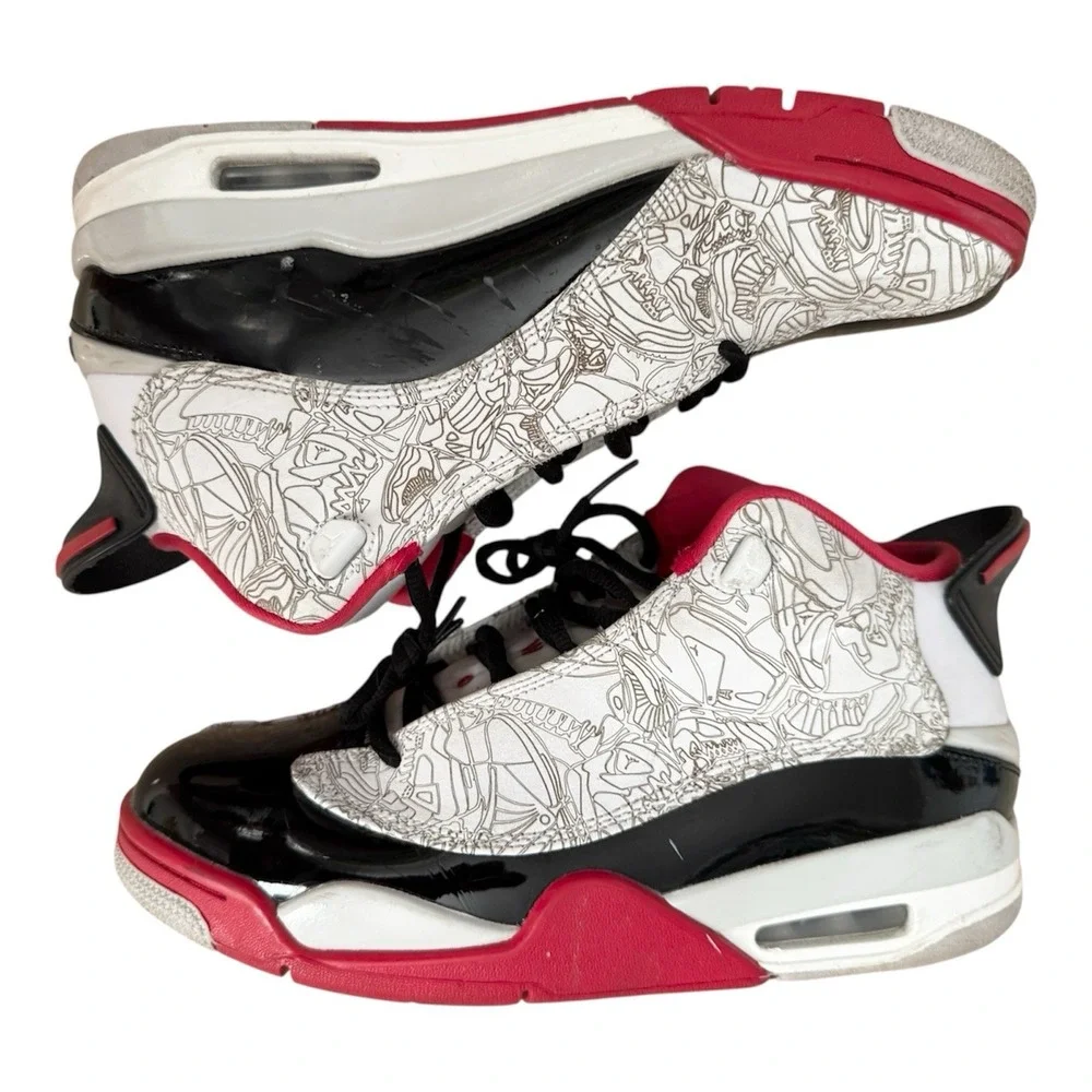 AIR JORDAN Nike Dub Zero Men Chicago Red White Sneakers Shoes (311046-160)Size 8